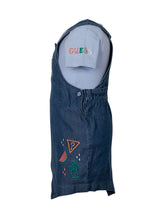 GUESS KIDS - Denim Dungaree Romper Set with Embroidery - Blue - LIDIASHOPPING® - Official Website