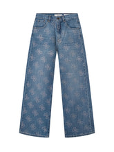 GUESS KIDS - Jeans Denim a Gamba Dritta con Motivo - Blu - LIDIASHOPPING® - Official Website