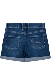 GUESS KIDS - Shorts in Denim Stretch con Risvolto - Blu - LIDIASHOPPING® - Official Website