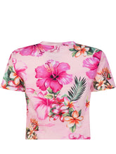 GUESS KIDS - Floral Print Logo T-shirt - Pink - LIDIASHOPPING® - Official Website