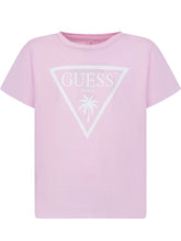 GUESS KIDS - Crop Logo T-shirt - Pink - LIDIASHOPPING® - Official Website