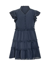 GUESS KIDS - Creponne Dress with Ruffles - Blue - LIDIASHOPPING® - Official Website
