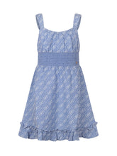GUESS KIDS - Oxford Tank Dress with Ruffle Hem - Blue - LIDIASHOPPING® - Official Website