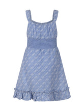 GUESS KIDS - Oxford Tank Dress with Ruffle Hem - Blue - LIDIASHOPPING® - Official Website