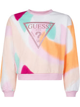 GUESS KIDS - Soversized Cropped Sweatshirt with Logo Print - Pink - LIDIASHOPPING® - Official Website