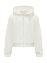 GUESS KIDS - Felpa con Cappuccio e Zip - Bianco - LIDIASHOPPING® - Official Website