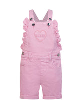 GUESS KIDS - Short Overall with Straps and Embroidered Front Pocket - Pink - LIDIASHOPPING® - Official Website