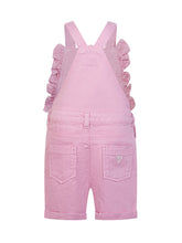GUESS KIDS - Short Overall with Straps and Embroidered Front Pocket - Pink - LIDIASHOPPING® - Official Website
