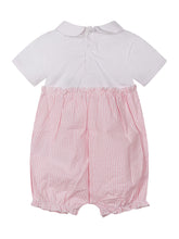 GUESS KIDS - Mixed Fabric Striped Shortie with Collar - White - LIDIASHOPPING® - Official Website