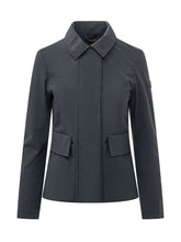 PEUTEREY - Collared Jacket with Flap Pockets - Blue - LIDIASHOPPING® - Official Website