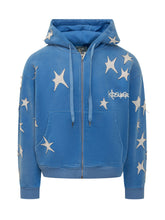 KIDSUPER - Zip Up Hoodie with Star Print - Blue | Lidia Shopping ® | Official Website