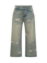 KIDSUPER - Jeans con Motivo Grafico e Borchie - Blu - LIDIASHOPPING® - Official Website