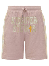 KIDSUPER - Terry Cloth Shorts with Print - Pink - LIDIASHOPPING® - Official Website