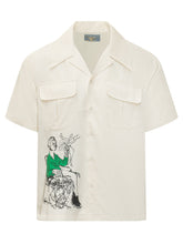 KIDSUPER - Camicia a Maniche Corte con Tasche e Stampa - Bianco | Lidia Shopping | Official Website