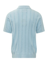 KIDSUPER - Short Sleeve Polo with Embroidered Logo - Blue - LIDIASHOPPING® - Official Website