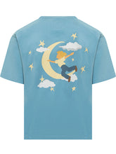 KIDSUPER - Short Sleeve T-shirt with Printed Logo - Blue - LIDIASHOPPING® - Official Website