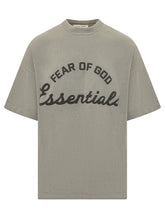 FEAR OF GOD ESSENTIALS - T-shirt with Front Print and Crew Neck - Grey - LIDIASHOPPING® - Official Website
