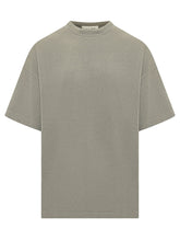 FEAR OF GOD ESSENTIALS - T-shirt with Embroidered Front Logo - Grey - LIDIASHOPPING® - Official Website