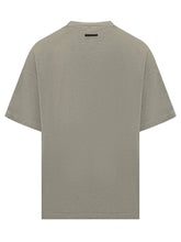 FEAR OF GOD ESSENTIALS - T-shirt with Embroidered Front Logo - Grey - LIDIASHOPPING® - Official Website
