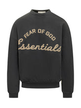 FEAR OF GOD ESSENTIALS - Crewneck Sweatshirt with Front Print - Black - LIDIASHOPPING® - Official Website