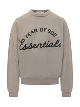 FEAR OF GOD ESSENTIALS - Crewneck Sweatshirt with Front Print - Grey - LIDIASHOPPING® - Official Website
