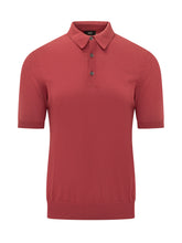 HOSIO - Short Sleeve Polo Shirt with Buttons - Red - LIDIASHOPPING® - Official Website