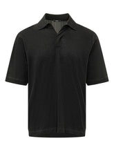 HOSIO - Polo Maniche Corte in Spugna - Nero - LIDIASHOPPING® - Official Website