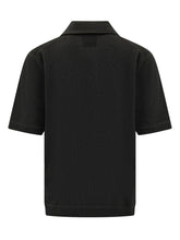 HOSIO - Polo Maniche Corte in Spugna - Nero - LIDIASHOPPING® - Official Website