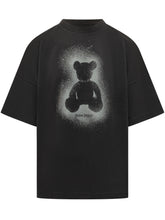 PALM ANGELS - T-shirt with Spray Effect Bear Print - Black | Lidia Shopping ® | Official Website