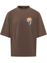 PALM ANGELS - I Love PA Over T-shirt with Print - Brown - LIDIASHOPPING® - Official Website