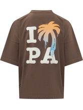 PALM ANGELS - I Love PA Over T-shirt with Print - Brown - LIDIASHOPPING® - Official Website