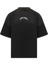 PALM ANGELS - T-shirt con Logo Frontale - Nero - LIDIASHOPPING® - Official Website