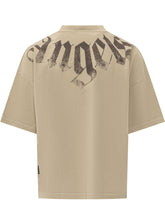PALM ANGELS - T-shirt Loose con Logo sul Collo - Beige | Lidia Shopping | Official Website