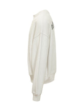 PALM ANGELS - Crew Neck Sweatshirt with Chest Logo - White - LIDIASHOPPING® - Official Website