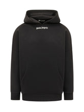 PALM ANGELS - Felpa con Cappuccio e Logo - Nero | Lidia Shopping | Official Website