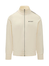 PALM ANGELS - Zip-Up Sweatshirt High Neck with Logo - Yellow - LIDIASHOPPING® - Official Website