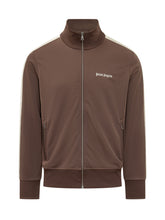 PALM ANGELS - Giacca Track con Zip e Logo - Marrone - LIDIASHOPPING® - Official Website