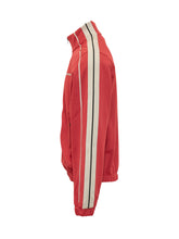 PALM ANGELS - Track Jacket with Side Bands and Logo - Red - LIDIASHOPPING® - Official Website