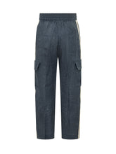 PALM ANGELS - Track Pants with Cargo Pockets - Blue - LIDIASHOPPING® - Official Website