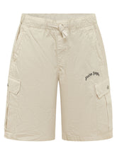 PALM ANGELS - Cargo Shorts with Pockets - White - LIDIASHOPPING® - Official Website
