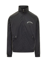 PALM ANGELS - Jacket High Neck Zip with Logo - Black - LIDIASHOPPING® - Official Website