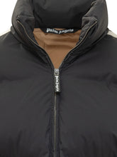 PALM ANGELS - Down Jacket High Neck Zip with Logo - Black - LIDIASHOPPING® - Official Website