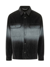 PALM ANGELS - Cotton Denim Shirt with Pockets - Black - LIDIASHOPPING® - Official Website