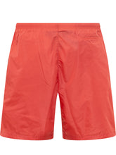 PALM ANGELS - Costume da Bagno con Logo Curvo - Rosso - LIDIASHOPPING® - Official Website