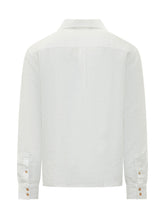PALM ANGELS - Bowling Shirt with Chest Pocket - White - LIDIASHOPPING® - Official Website