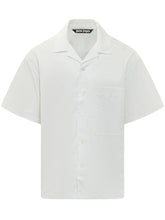 PALM ANGELS - Bowling Shirt with Single Pocket - White - LIDIASHOPPING® - Official Website