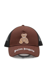 PALM ANGELS - Cappello con Visiera e Patch Orso Ricamato - Marrone | Lidia Shopping | Official Website