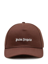 PALM ANGELS - Baseball Cap with Curved Visor and Front Embroidered Logo - Brown - LIDIASHOPPING® - Official Website