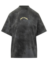 PALM ANGELS - Loose T-shirt with Front Logo - Grey - LIDIASHOPPING® - Official Website