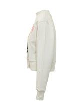 PALM ANGELS - Cropped Sweatshirt with Front Print - White - LIDIASHOPPING® - Official Website